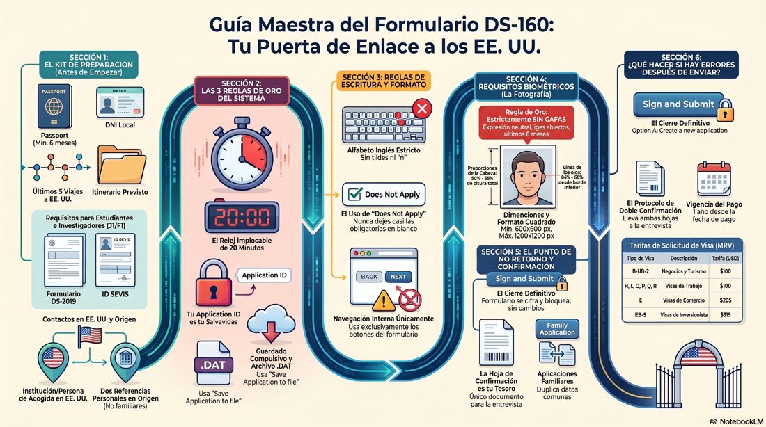 Guía maestra del formulario DS-160